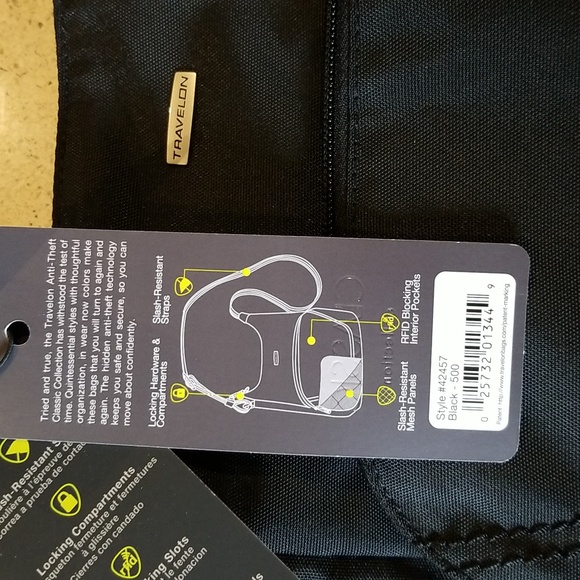 Anti-Theft Black Crossbody Bag - Picture 5 of 9